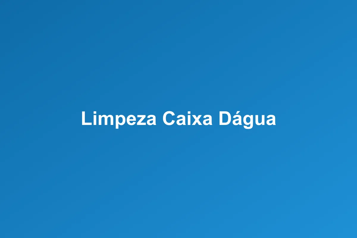 Limpeza de caixa d'água em Araçatuba